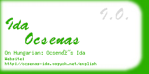 ida ocsenas business card